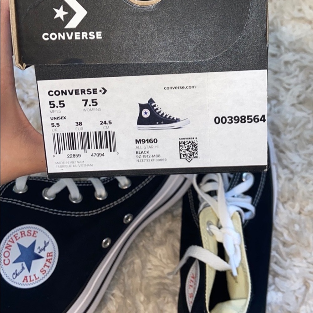 ⚠️ Black high top converse ⚠️